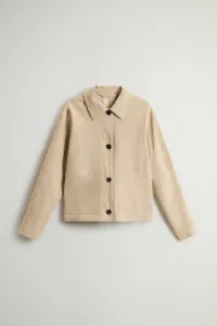 Bunda Woolrich Light Suede Jacket Light White Pepper