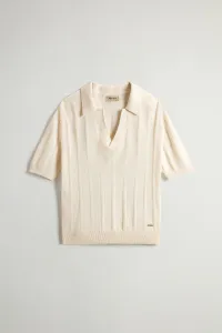 Sveter Woolrich Super Fine Yarn Polo White