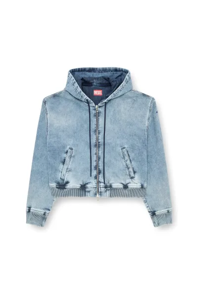 Mikina Diesel De-Giri-Crop Jogg Sweat-Shirt Blue