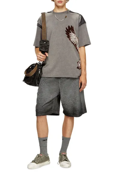 Tričko Diesel T-Boxt-Peeloff T-Shirt Grey
