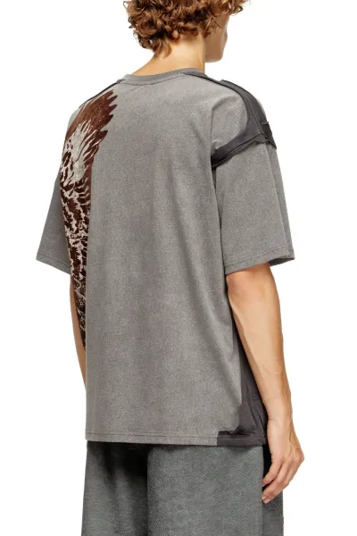 Tričko Diesel T-Boxt-Peeloff T-Shirt Grey
