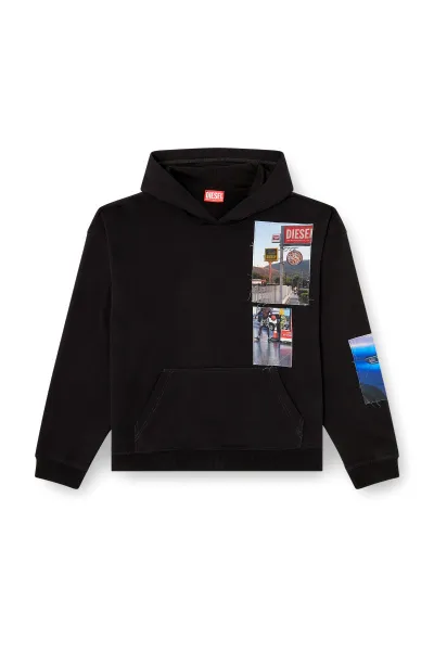 Mikina Diesel S-Boxt-Hood-T6 Sweat-Shirt Black