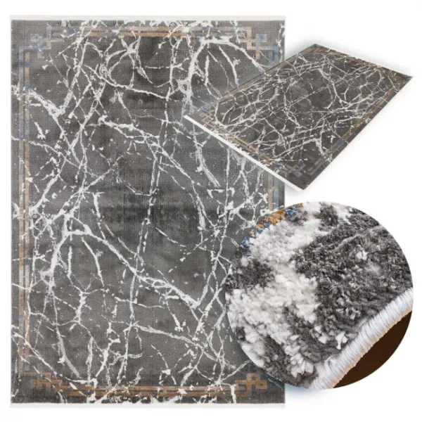 Koberec Arte Piran Marble sivý / čierny