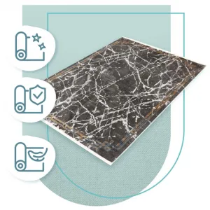 Koberec Arte Piran Marble sivý / čierny