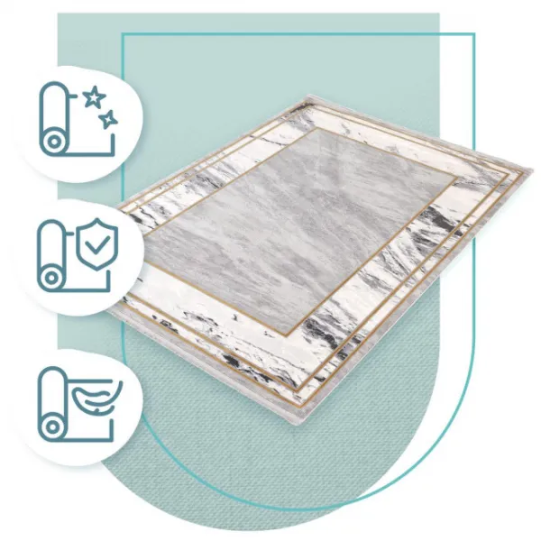 Koberec Arte Toronto Marble sivý