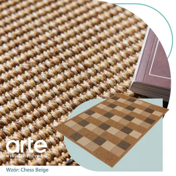 Koberec Adana Chess Beige