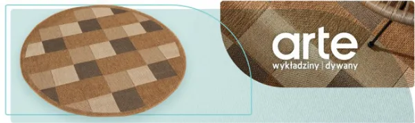 Koberec Adana Chess Beige kruh