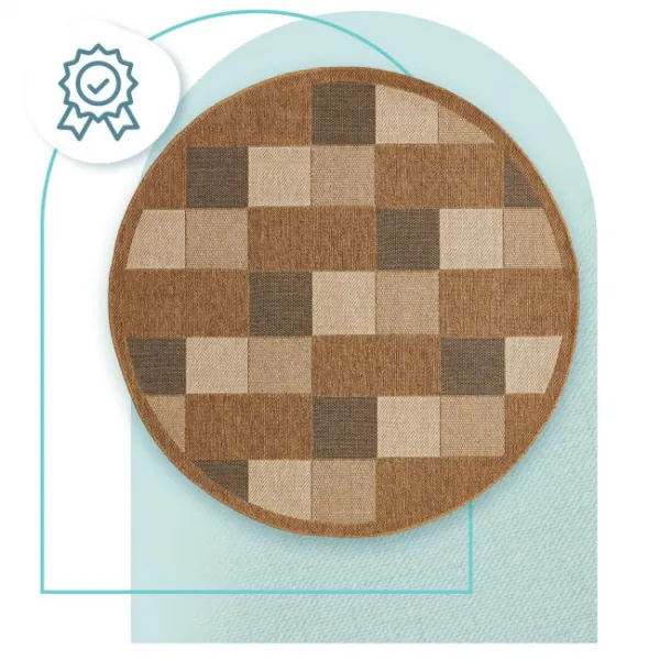 Koberec Adana Chess Beige kruh