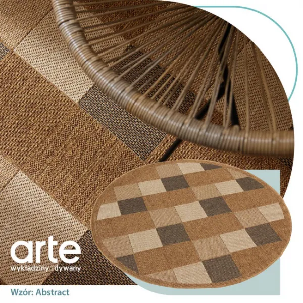 Koberec Adana Chess Beige kruh