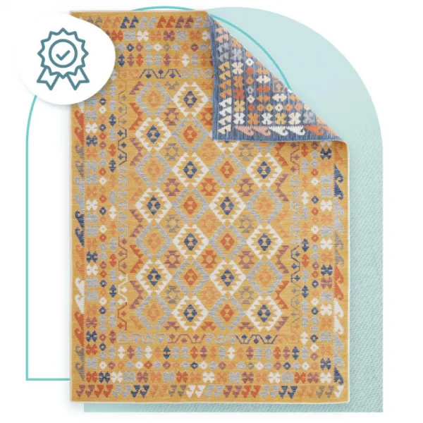Obojstranný koberec Echo Aztec Navy