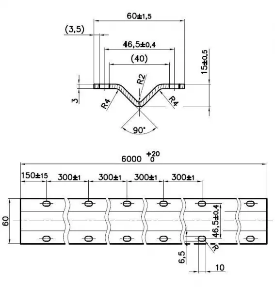 Vodiaci profil V - 3m