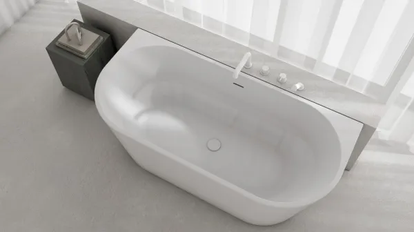 DEANTE - Silia bianco Vaňová batéria, 4otvorová, so sprchovacím setom BQS_A14M