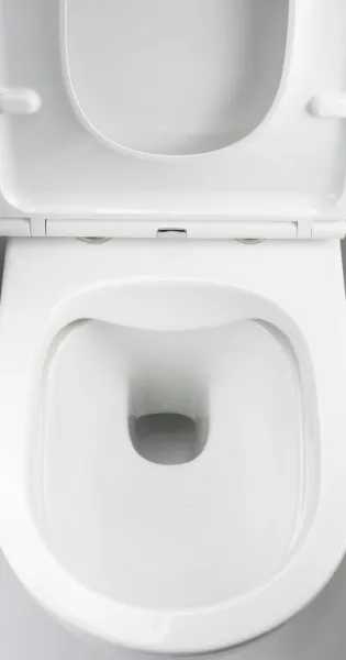 DEANTE - Okrúhla biela WC misa, so sedadlom, bez okraja CGRD6ZPW