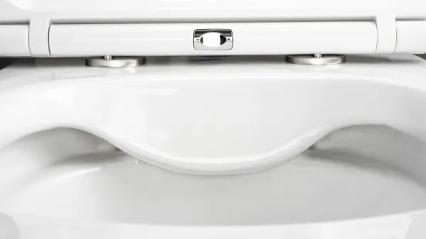 DEANTE - Okrúhla biela WC misa, so sedadlom, bez okraja CGRD6ZPW