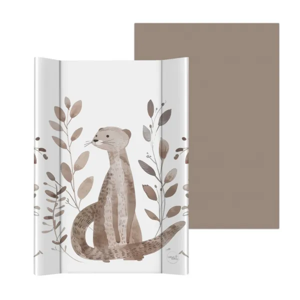 CEBA BABY Podložka prebaľovacia 2-hranná s pevnou doskou (50x70) Basic Clever Otter