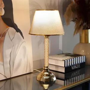 Opviq Stolní lampa Denis béžová/zlatá II