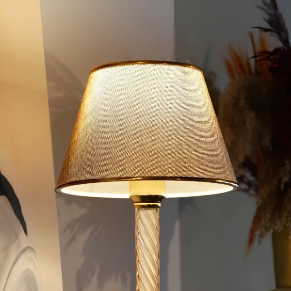 Opviq Stolní lampa Denis béžová/zlatá II
