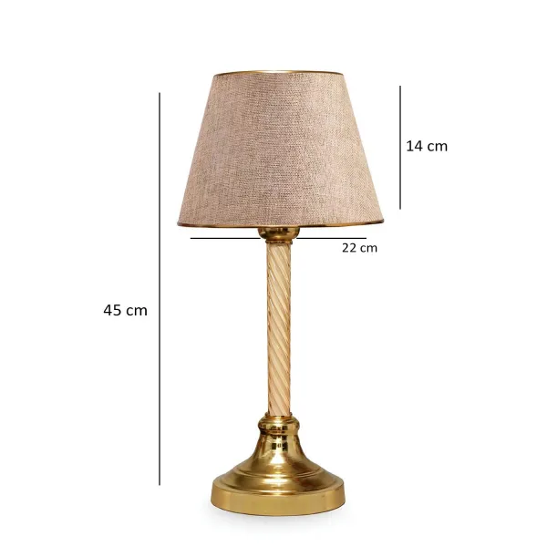 Opviq Stolní lampa Denis béžová/zlatá II