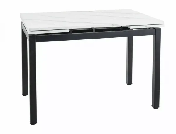 Signal Rozkládací jídelní stůl Brandley 110/170 cm bílý/černý