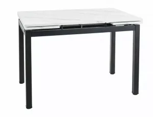 Signal Rozkládací jídelní stůl Brandley 110/170 cm bílý/černý