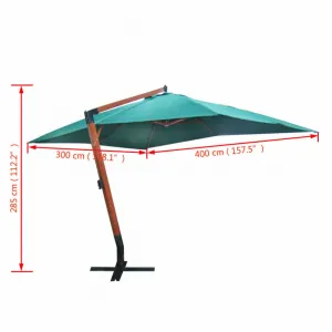 Plávajúce slnečník MELIA 300 x 400 cm