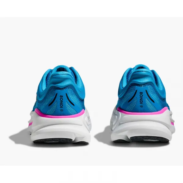 Dámska bežecká obuv HOKA Bondi 9 W skyward blue neon fuchsia
