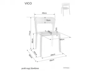 Signal Čalouněná jídelní židle Vico světle šedá