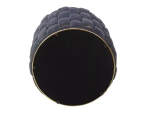 Signal Taburet Tiara Velvet s úložným prostorem šedý/zlatý