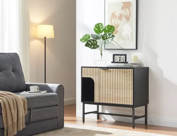 Signal Komoda Mago 75 cm dub přírodní/černý mat