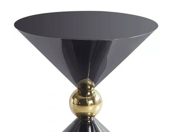 Signal Odkládací stolek Mira 50 cm černý/zlatý