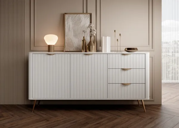 ArtLas Komoda LINA 163 2D23 | biela