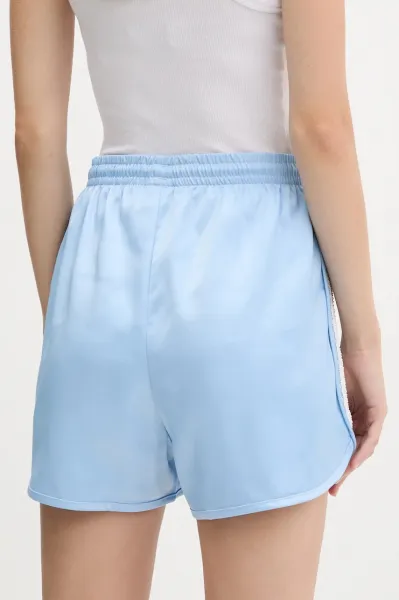adidas Ruffle 3-Stripes Satin Shorts W "Clear Sky" (KC8817)
