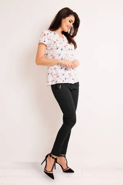 Infinite You Woman's Shirt M127 Ecru/Pattern