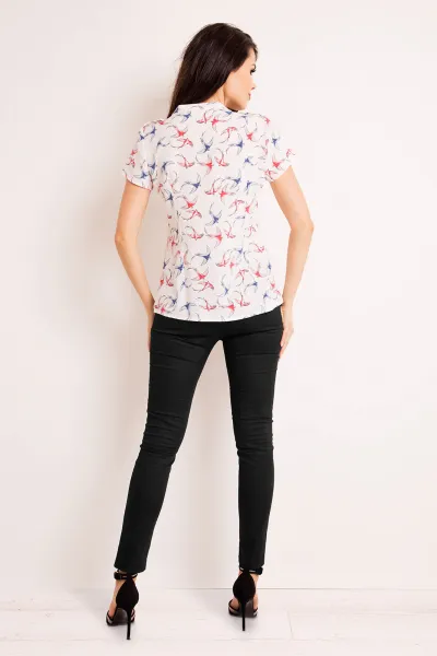 Infinite You Woman's Shirt M127 Ecru/Pattern