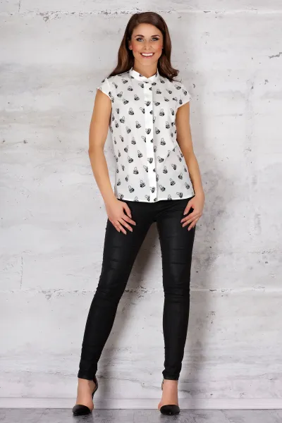 Infinite You Woman's Shirt M061 Ecru/Pattern