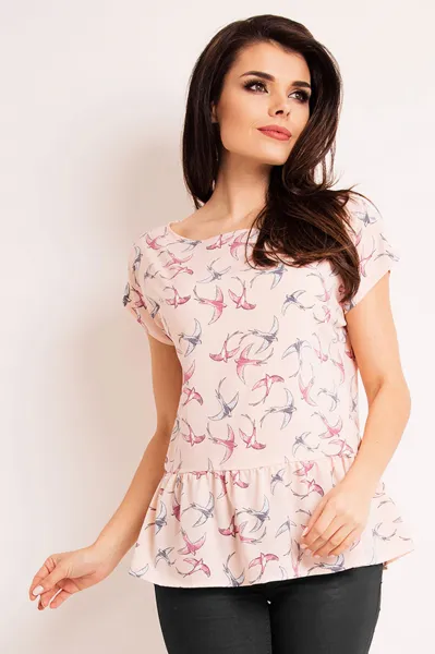 Infinite You Woman's Blouse M130 Pink/Pattern