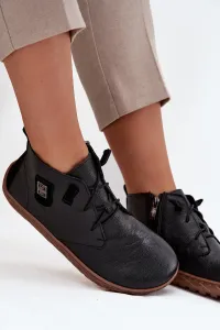 Kožené dámske poltopánky Barefoot s ozdobným detailom Zazoo