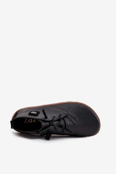 Kožené dámske poltopánky Barefoot s ozdobným detailom Zazoo