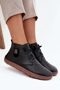 Kožené dámske poltopánky Barefoot s ozdobným detailom Zazoo