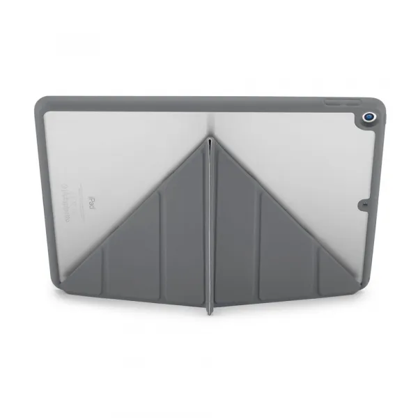Pipetto Origami TPU puzdro, Apple iPad 10.2, 2019 / 2020 / 2021 (iPad 7 / 8 / 9), sivé
