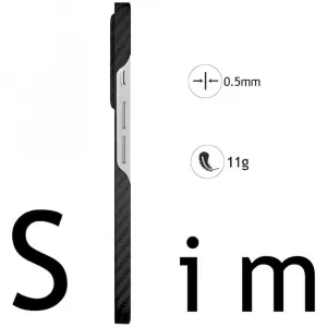 Techsuit Aramid Fiber MagSafe obal, iPhone 17 Pro, čierny