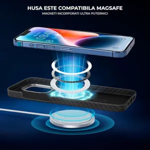 Techsuit Aramid Fiber MagSafe obal, iPhone 17 Pro, čierny