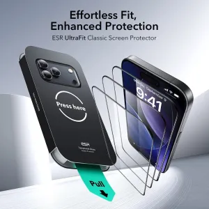 ESR Tvrdené sklo UltraFit, iPhone 17 Pro, 2 kusy