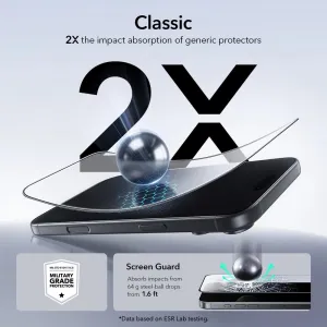 ESR Tvrdené sklo UltraFit, iPhone 17 Pro, 2 kusy
