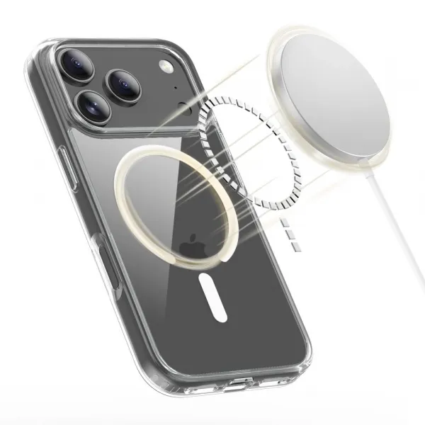 Tech-Protect Flexair Hybrid s MagSafe, iPhone 17 Pro Max, priehľadný