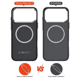 Tech-Protect Ion Carbon MagSafe, iPhone 17 Pro, čierno-strieborné