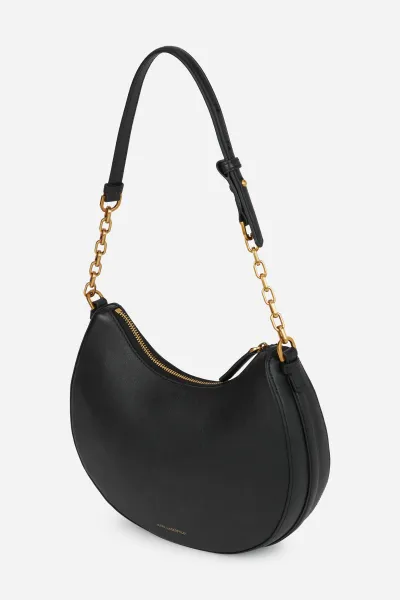 Kabelka Karl Lagerfeld K/Autograph Md Halfmoon Shb Black/Gold