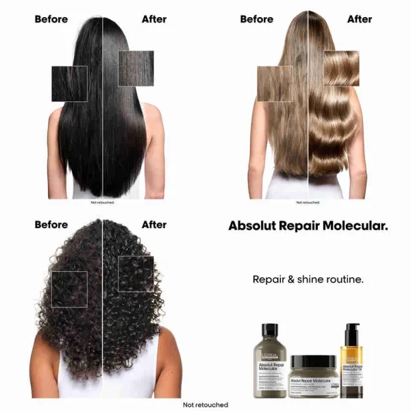 Dvojfázový olej pre všetky typy poškodených vlasov Loréal Professionnel Serie Expert Absolut Repair Molecular Oil - 90 ml - L’Oréal Professionnel + da