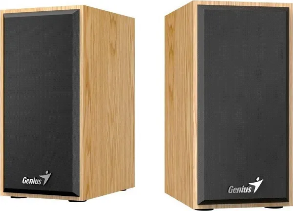 GENIUS Reproduktor SP-HF180, 3.5mm jack, 6W, světlé dřevo
