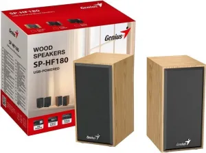 GENIUS Reproduktor SP-HF180, 3.5mm jack, 6W, světlé dřevo